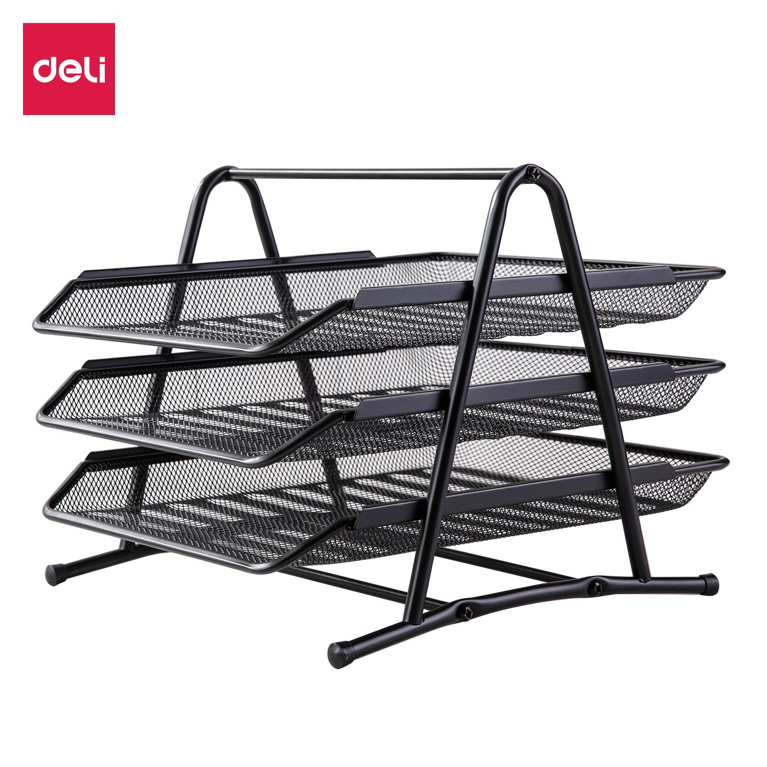 3-tier Mesh Black Letter Tray (9181)