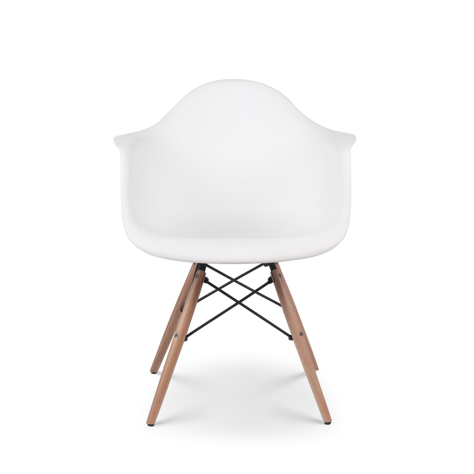 Classic White Wooden Leg Armchair - Image 5