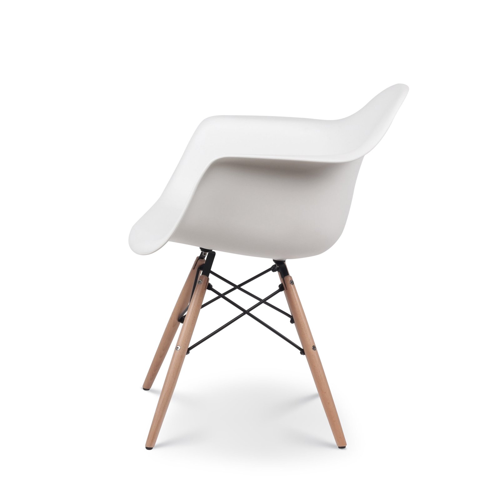 Classic White Wooden Leg Armchair - Image 6