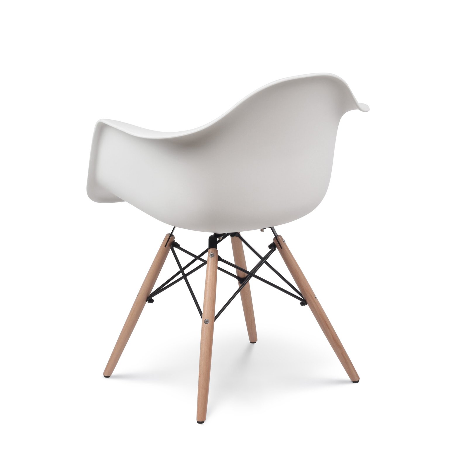 Classic White Wooden Leg Armchair - Image 2
