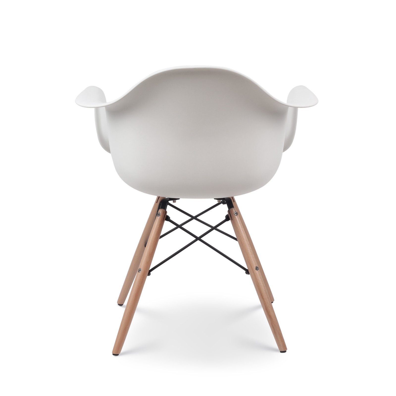 Classic White Wooden Leg Armchair - Image 3