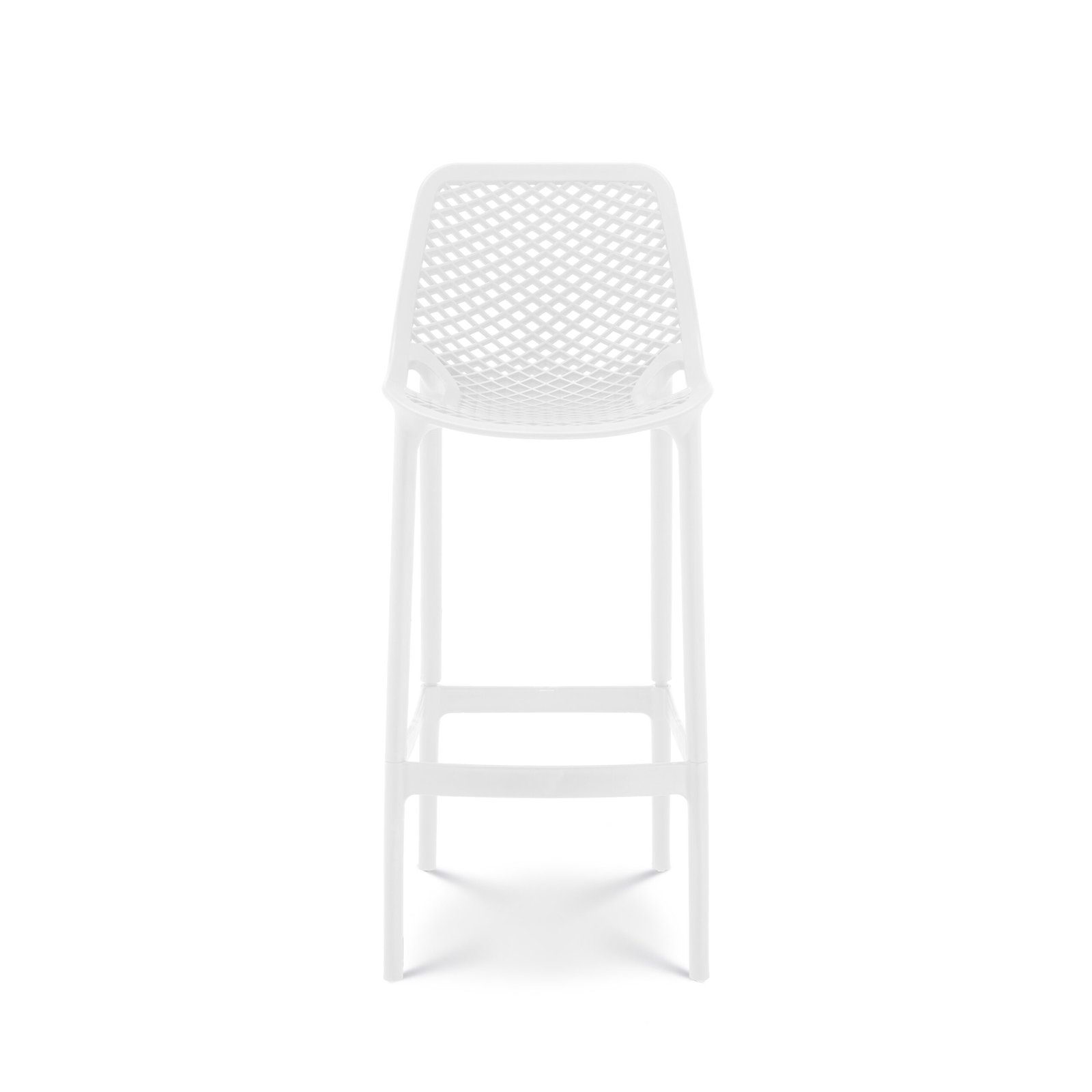 White Plastic Barstool - Image 2