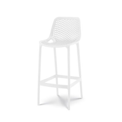 White Plastic Barstool