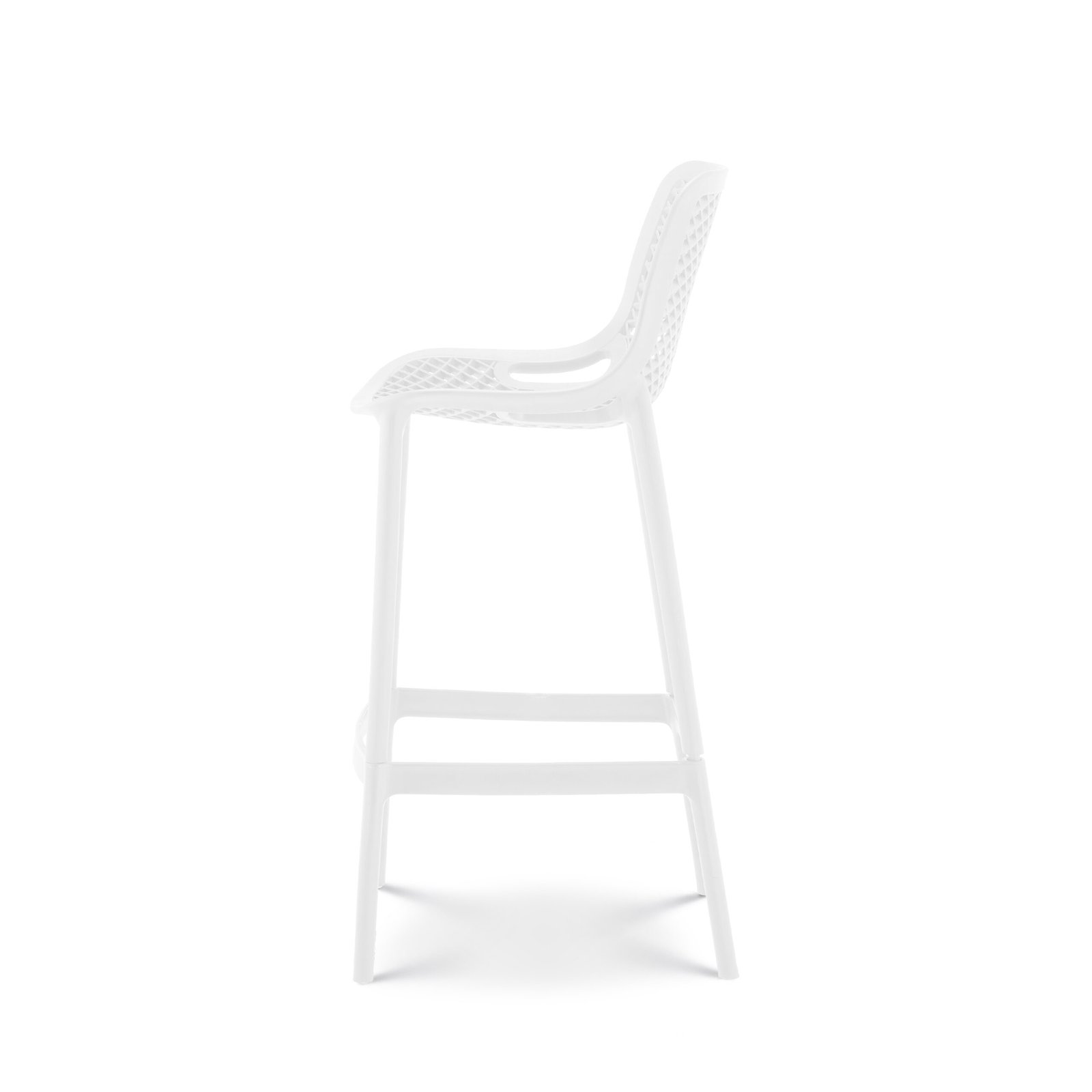White Plastic Barstool - Image 3