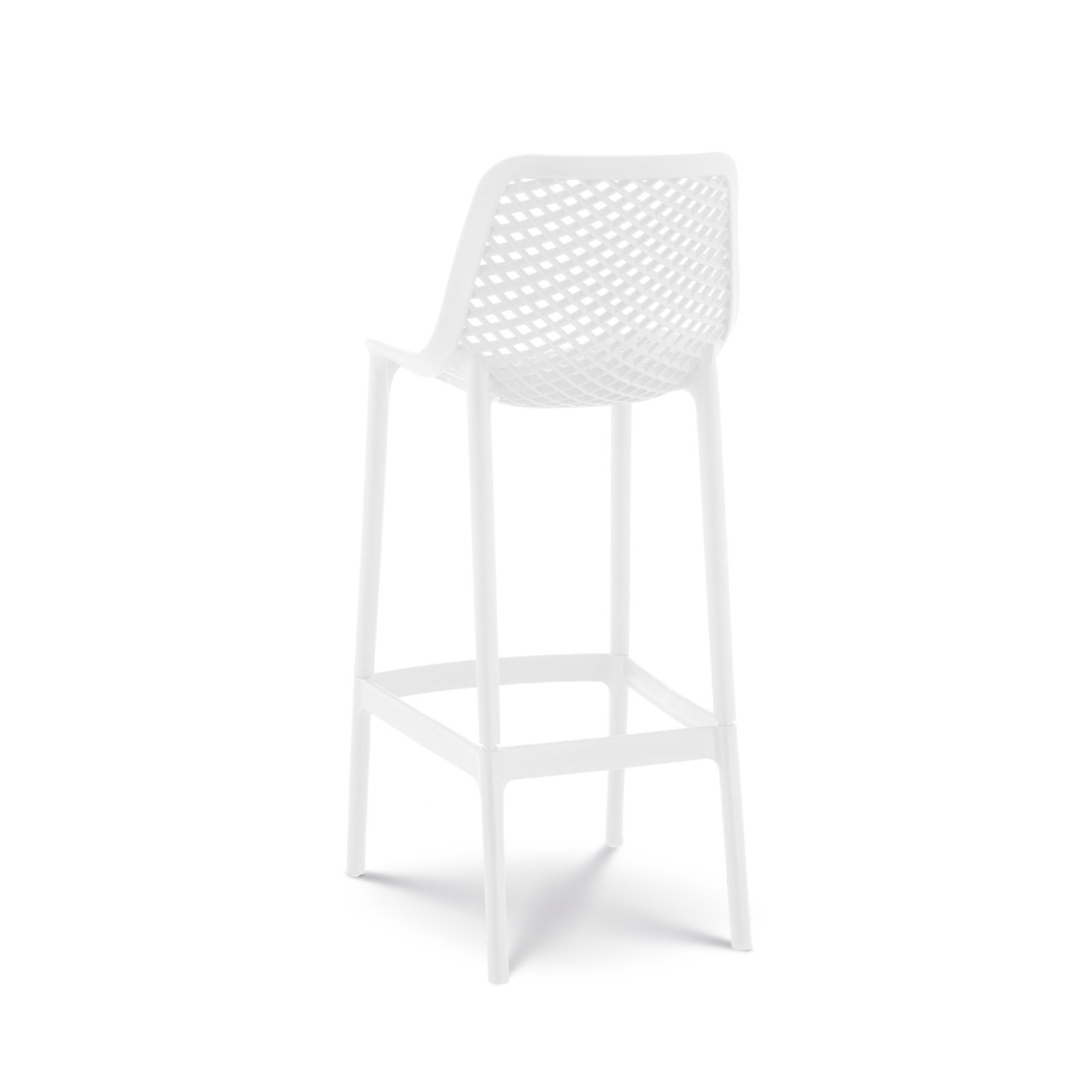 White Plastic Barstool - Image 4