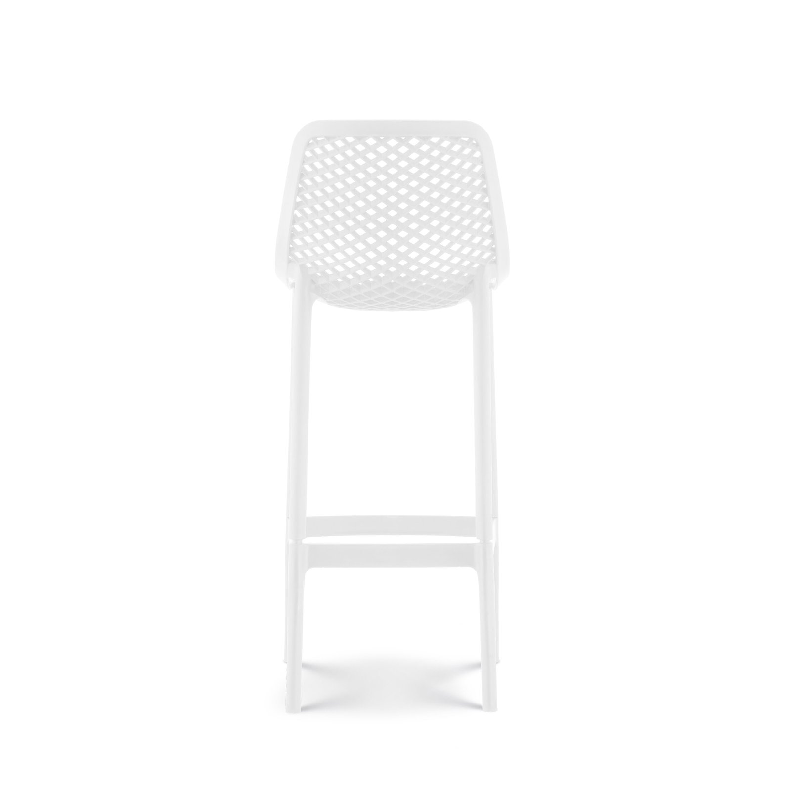 White Plastic Barstool - Image 5