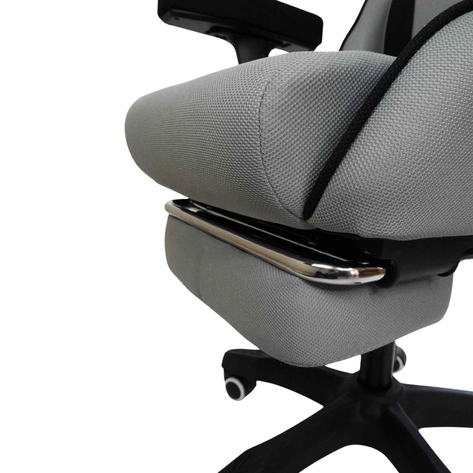 Leica Grey Gaming Chair with Massaging Cushion and Footrest (Fabric) - Image 8