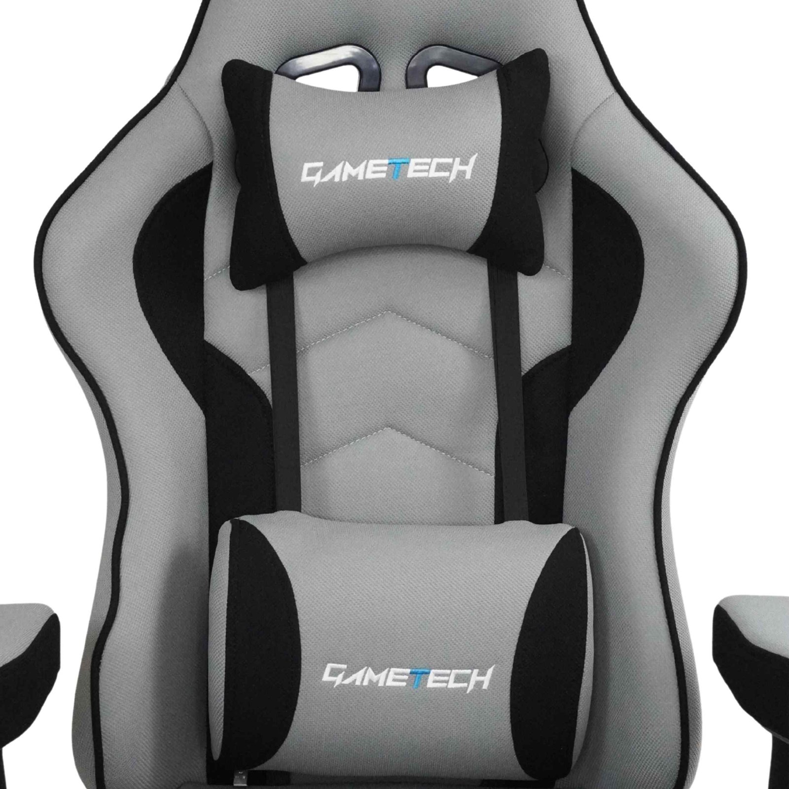 Leica Grey Gaming Chair with Massaging Cushion and Footrest (Fabric) - Image 13