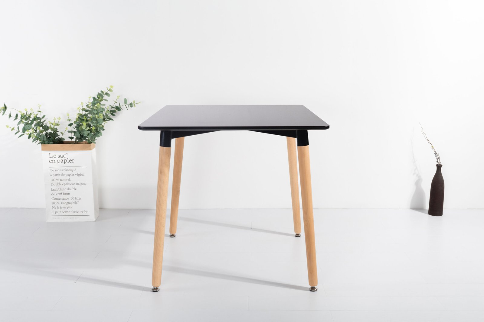 Wooden Leg Dining Table (80x80cm) 4 Seater- VC4002 - Image 3