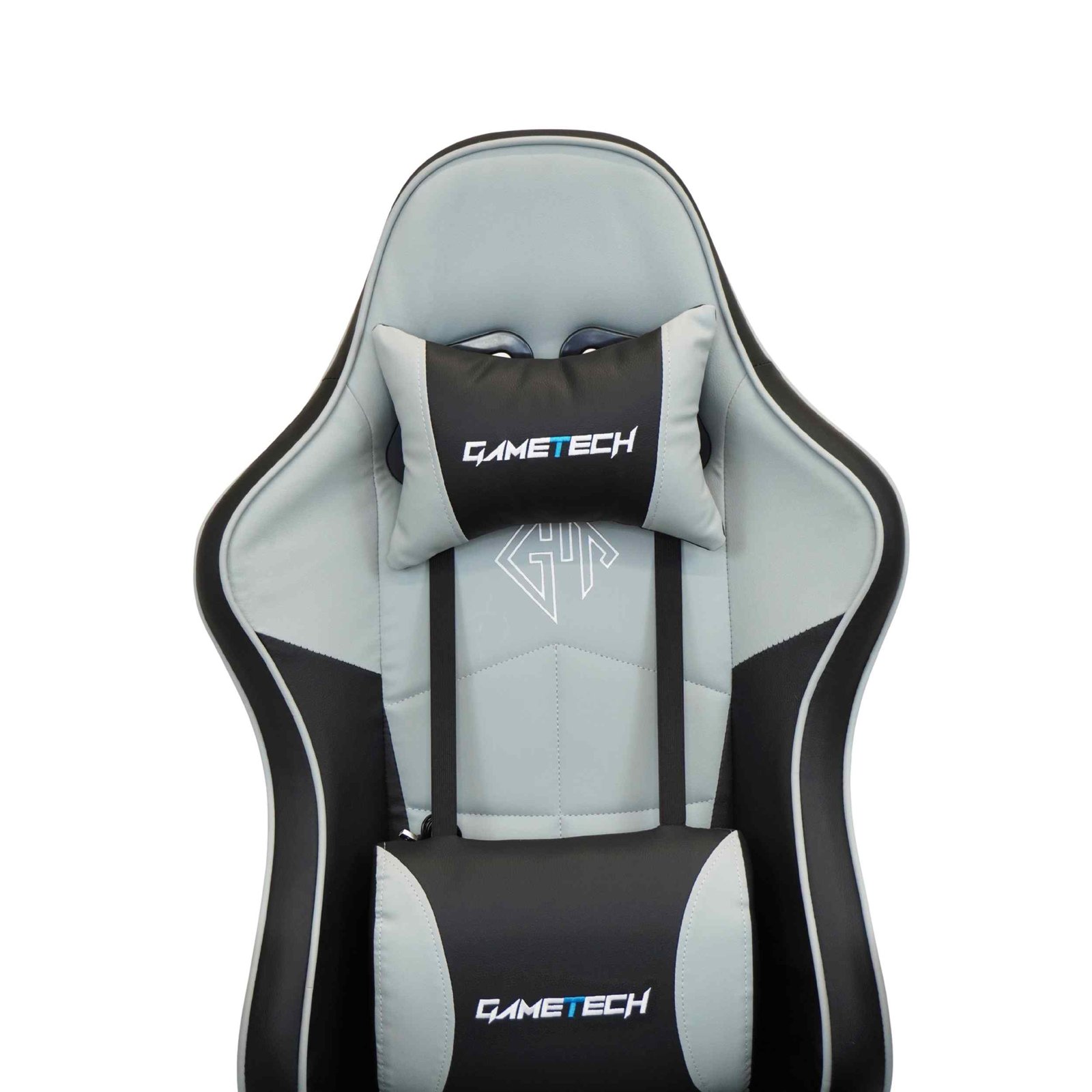 GameTech - Spider Grey Leather Gaming Chair with Massaging Cushion - Image 11