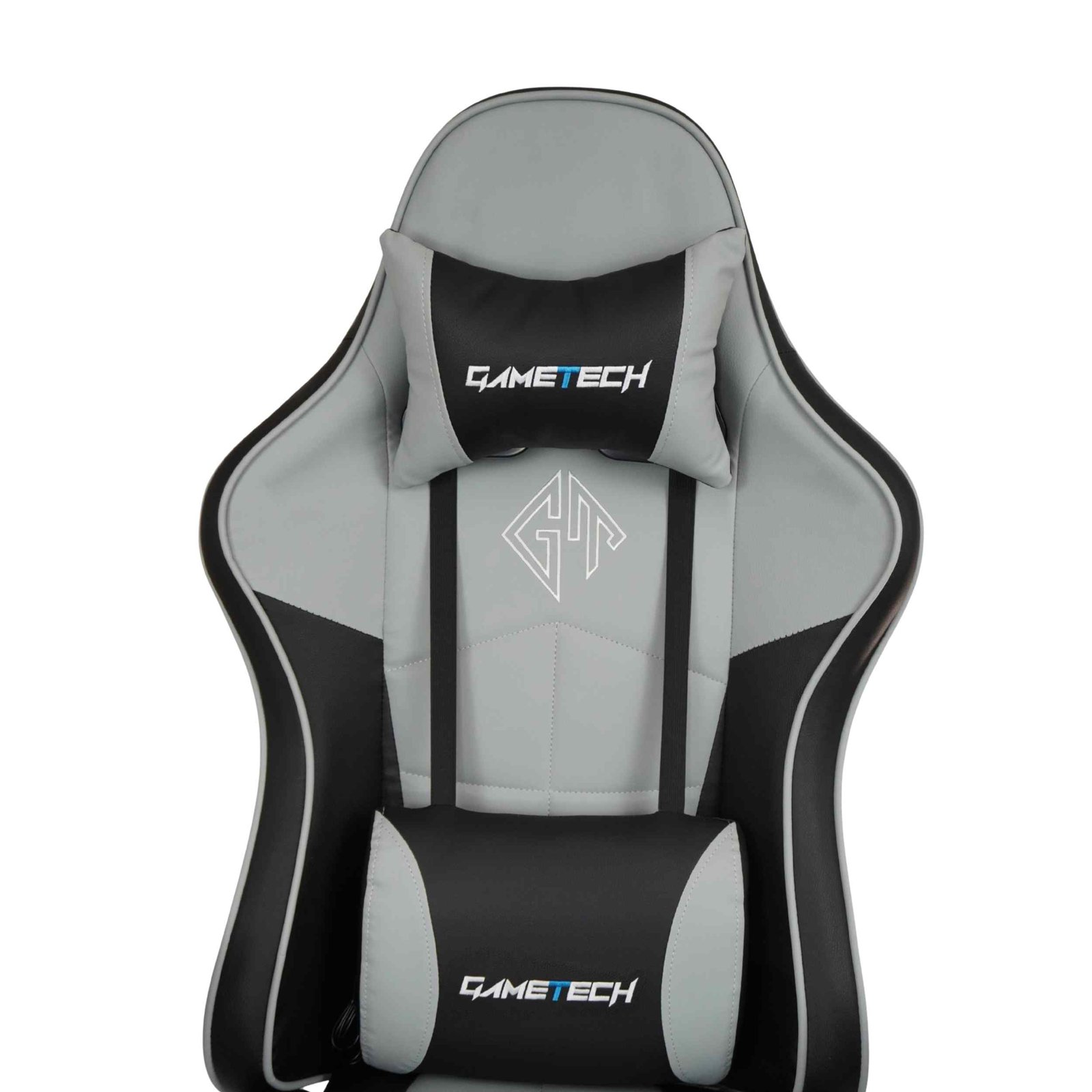 GameTech - Spider Grey Leather Gaming Chair with Massaging Cushion - Image 14