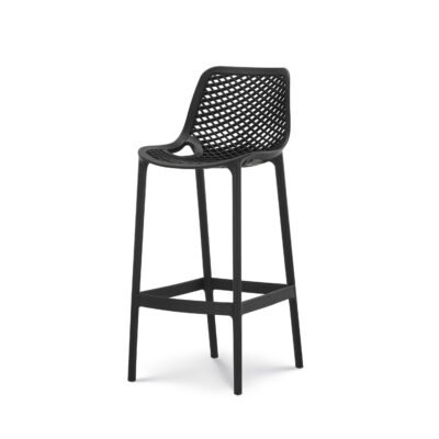 Black Plastic Barstool