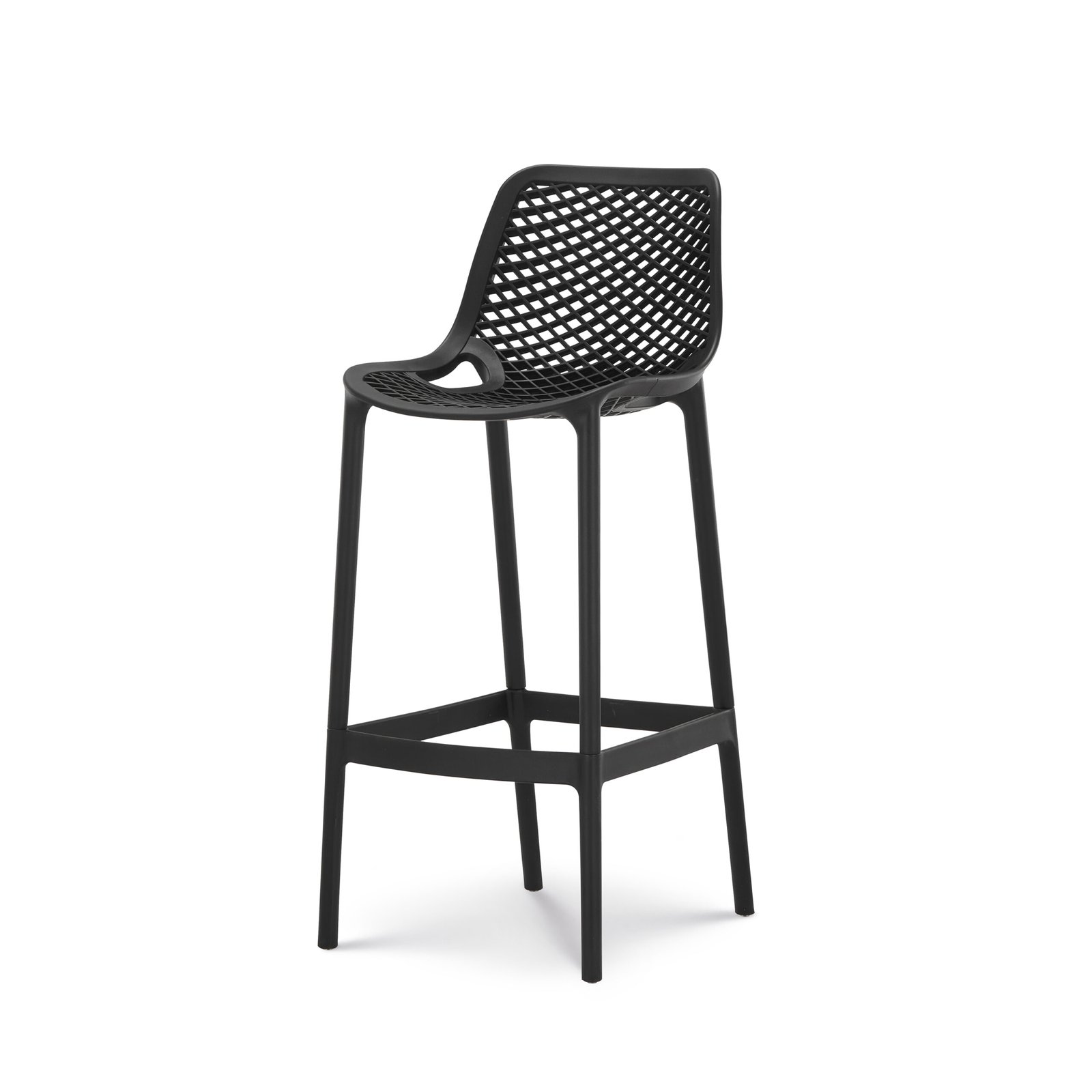 Black Plastic Barstool