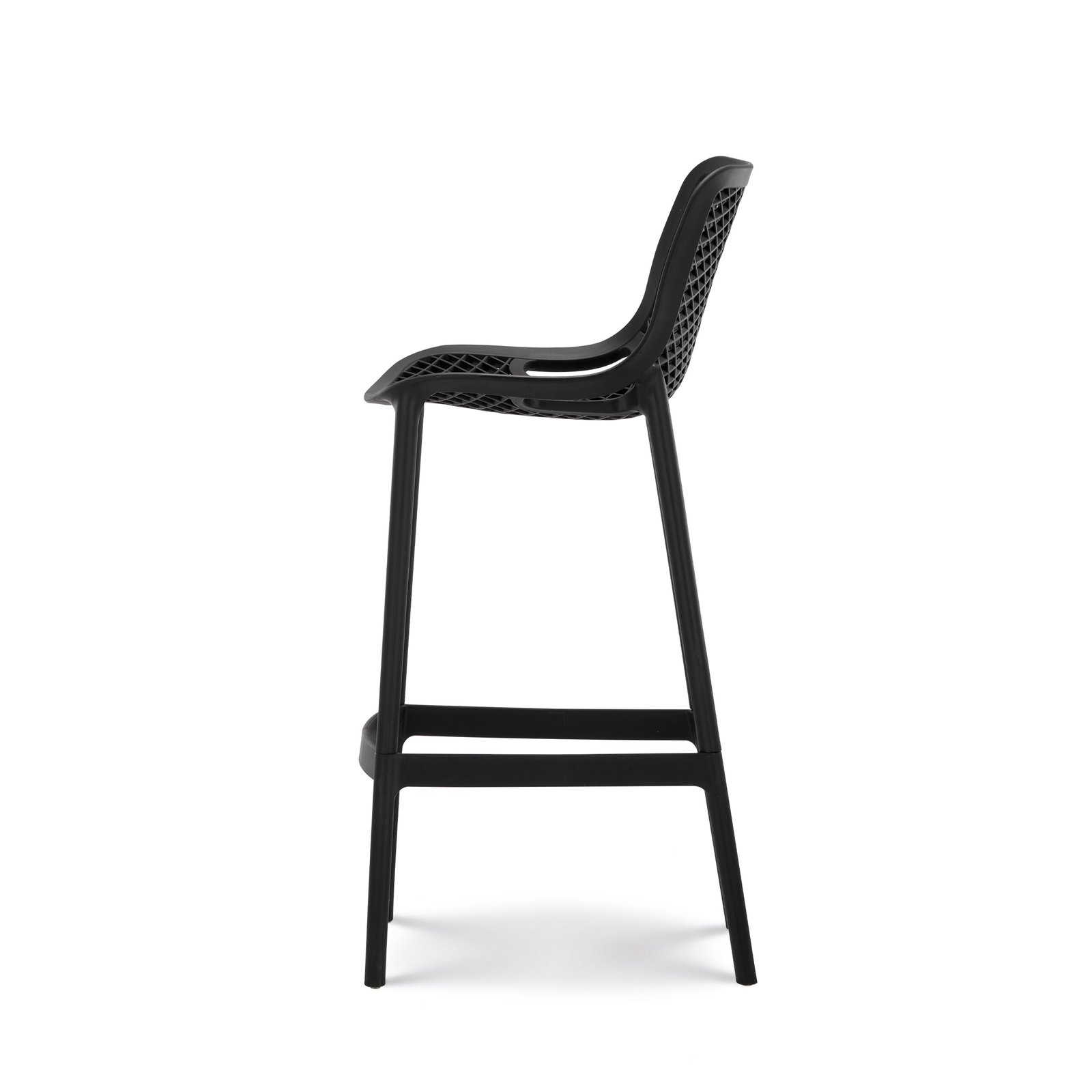 Black Plastic Barstool - Image 6