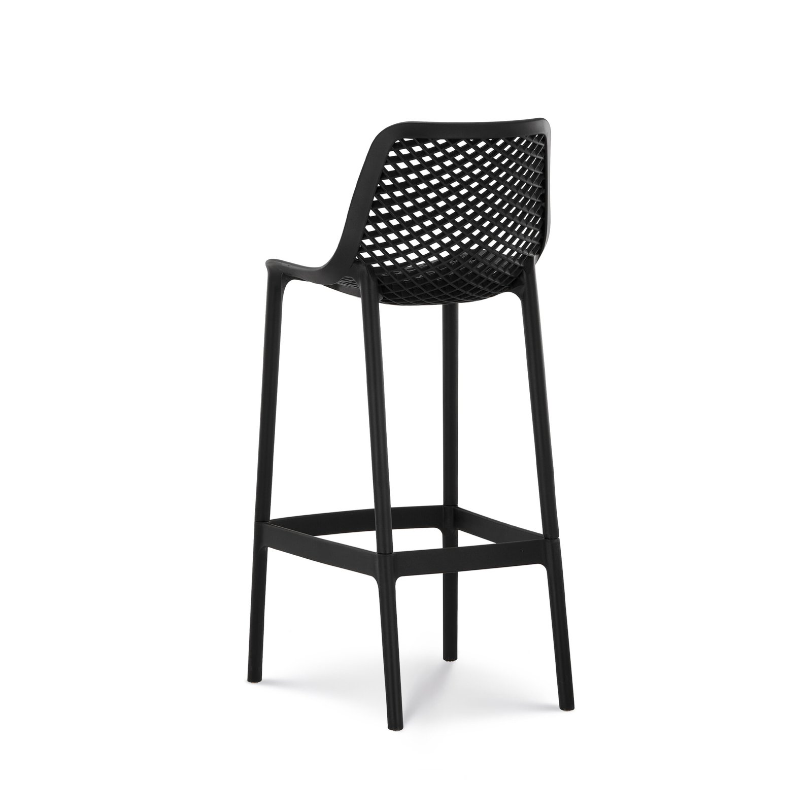 Black Plastic Barstool - Image 2
