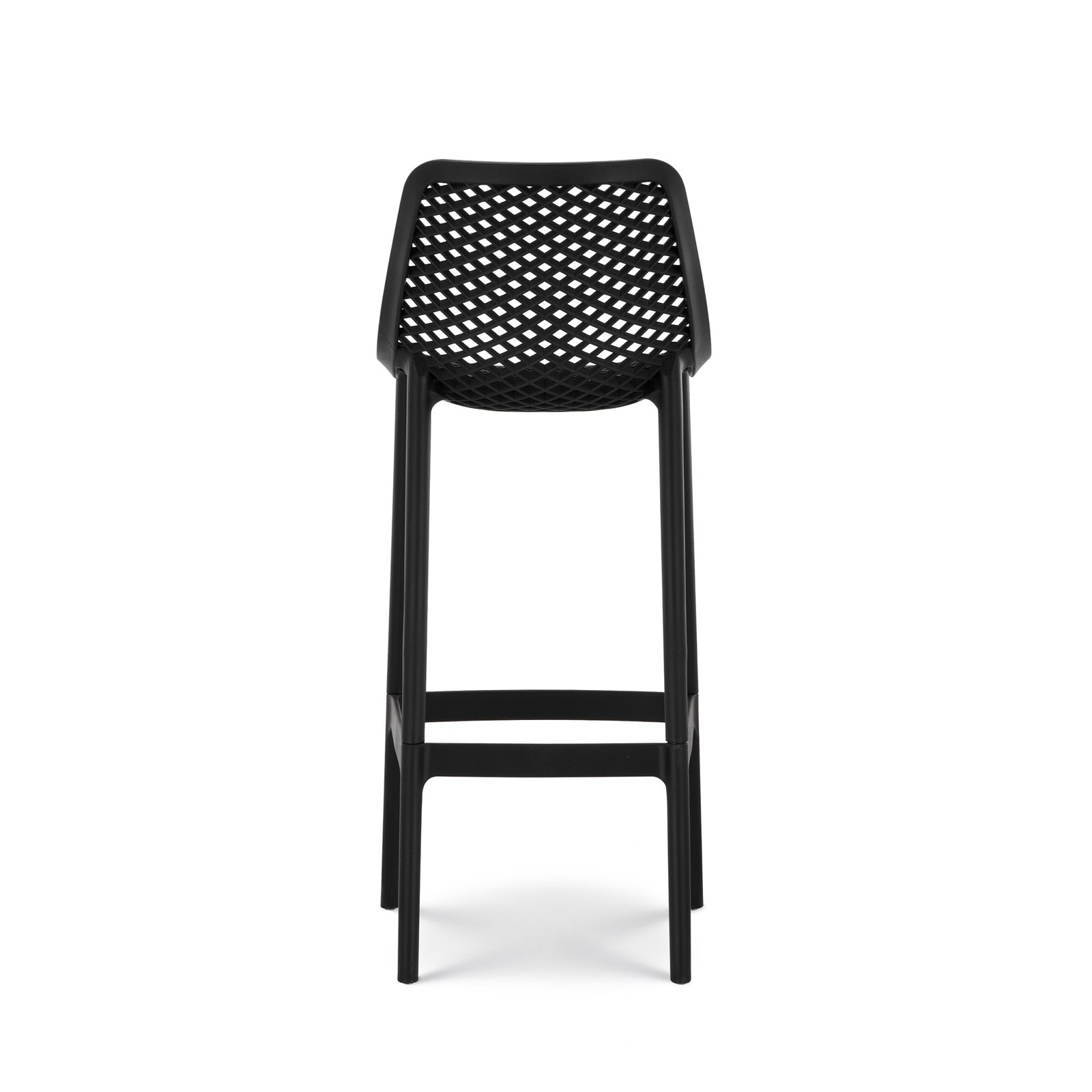Black Plastic Barstool - Image 3
