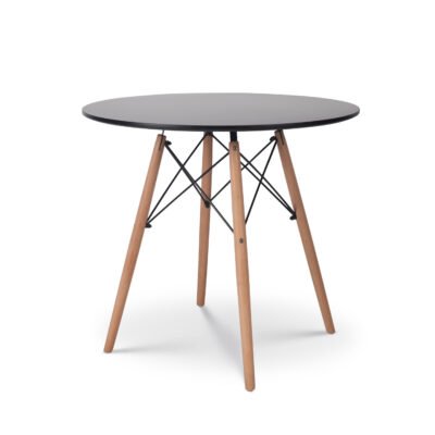 Round Wooden Leg Table - 4 Seater - VC4003