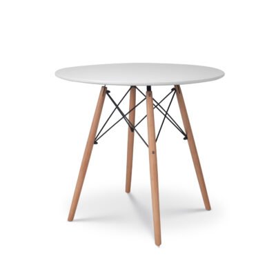 Round Wooden Leg Table - 4 Seater - VC4003