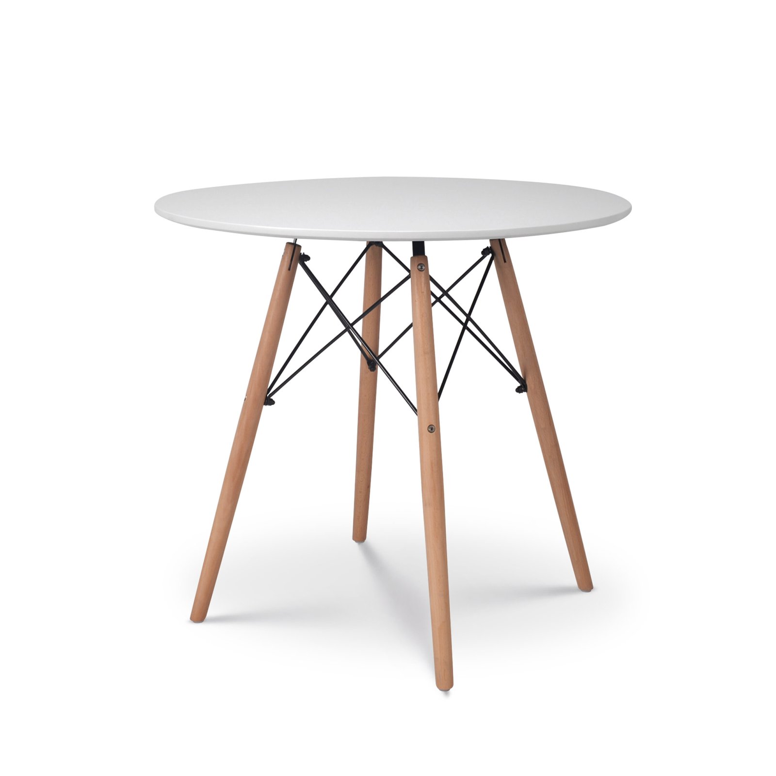 Round Wooden Leg Table - 4 Seater - VC4003