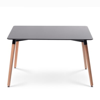 Wooden Leg Dining Table Black (120x80cm) 4-6 Seater- VC4001