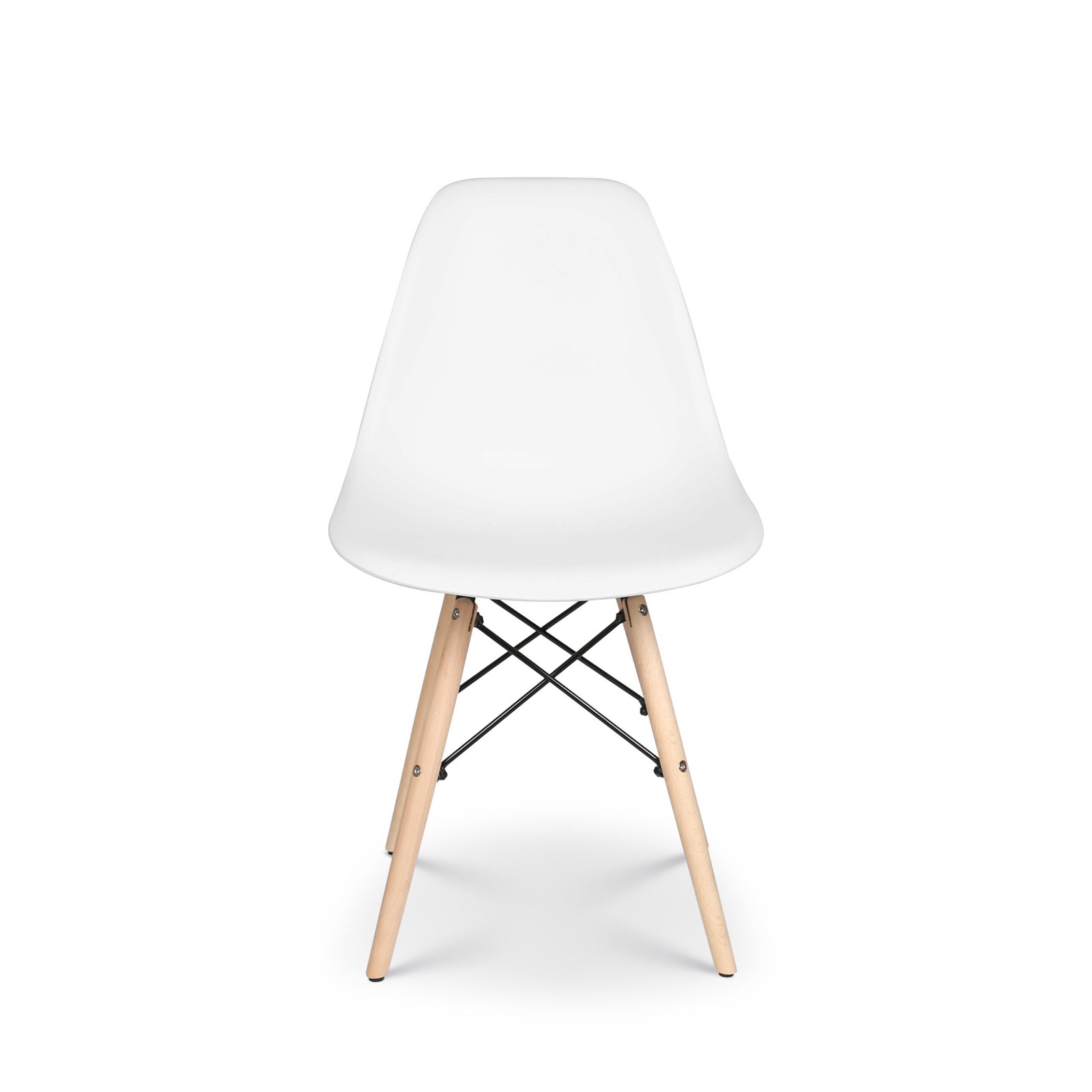 Premium Wooden Leg Dining Chair - White - Image 2