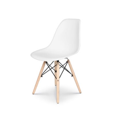 Premium Wooden Leg Dining Chair - White