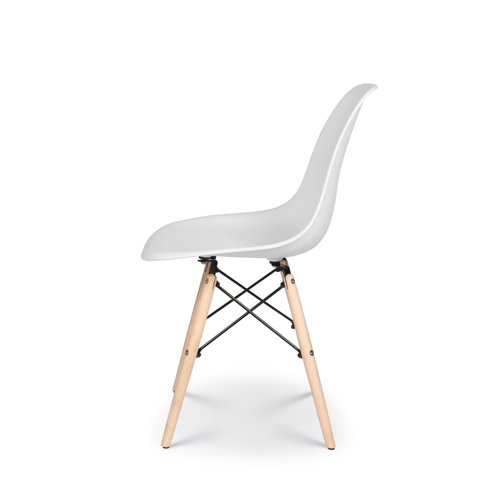 Premium Wooden Leg Dining Chair - White - Image 3