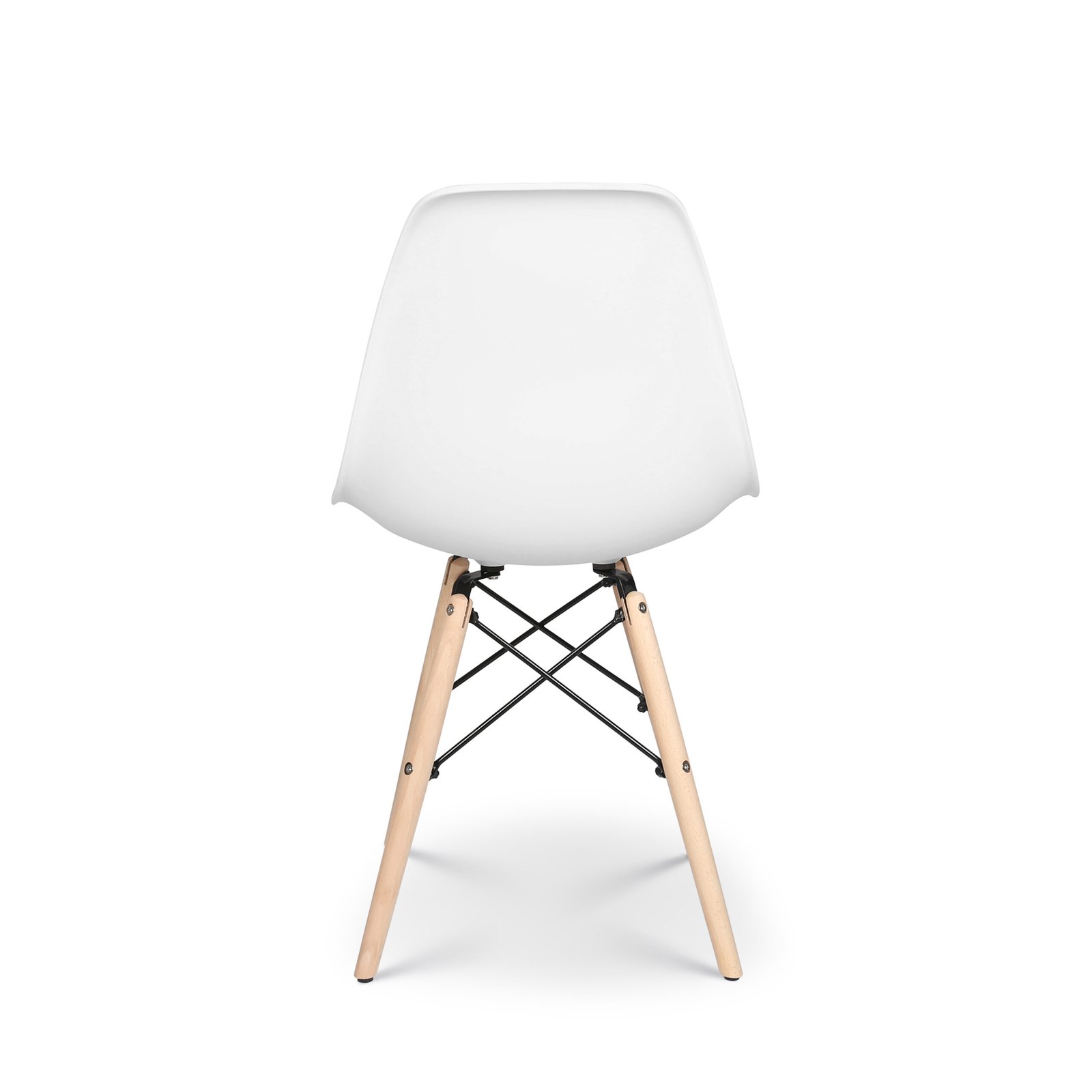 Premium Wooden Leg Dining Chair - White - Image 5