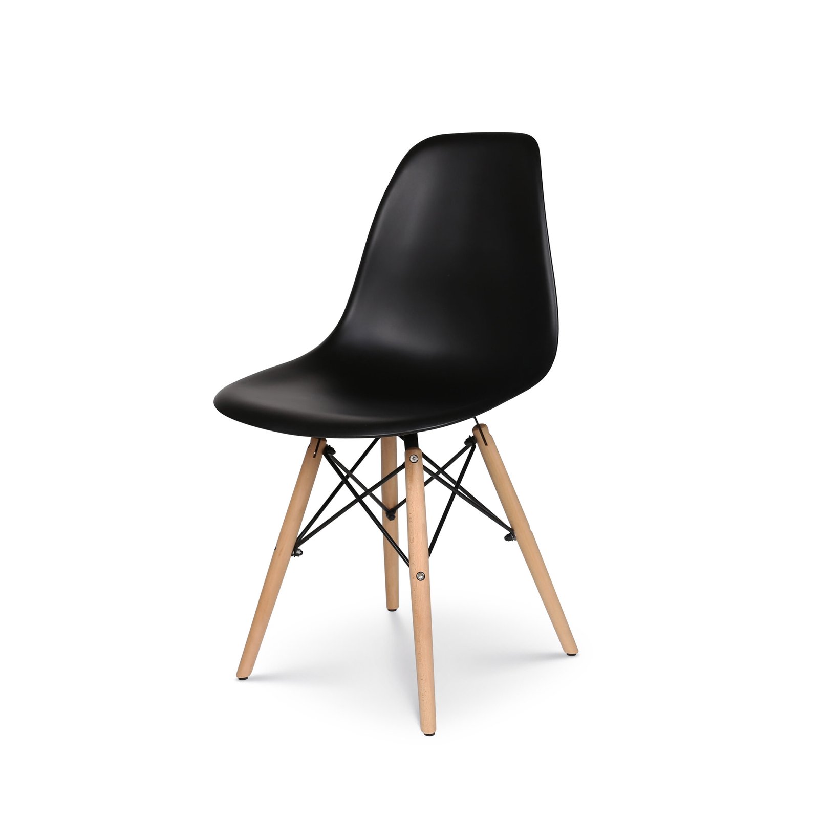 Premium Wooden Leg Dining Chair - Black