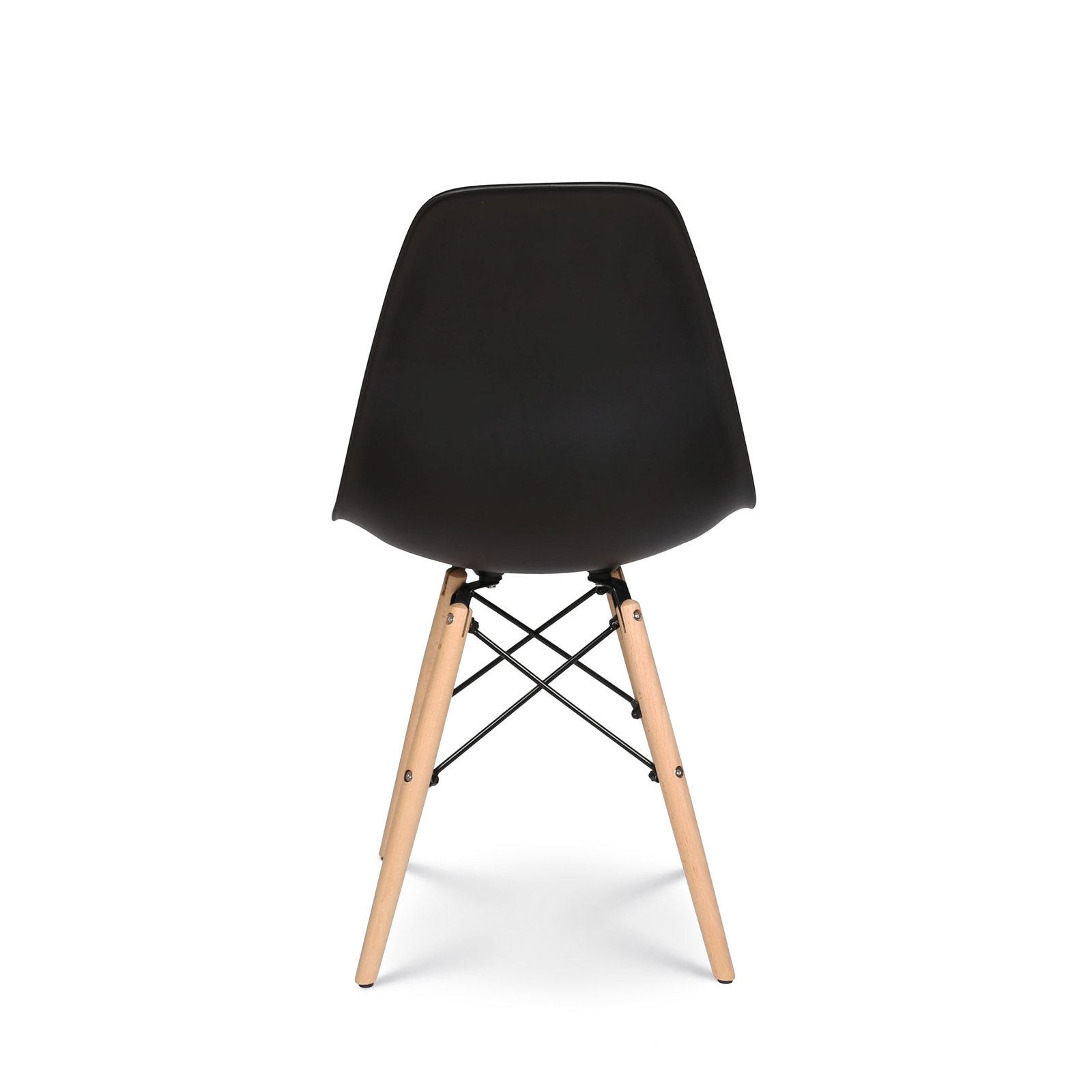 Premium Wooden Leg Dining Chair - Black - Image 5