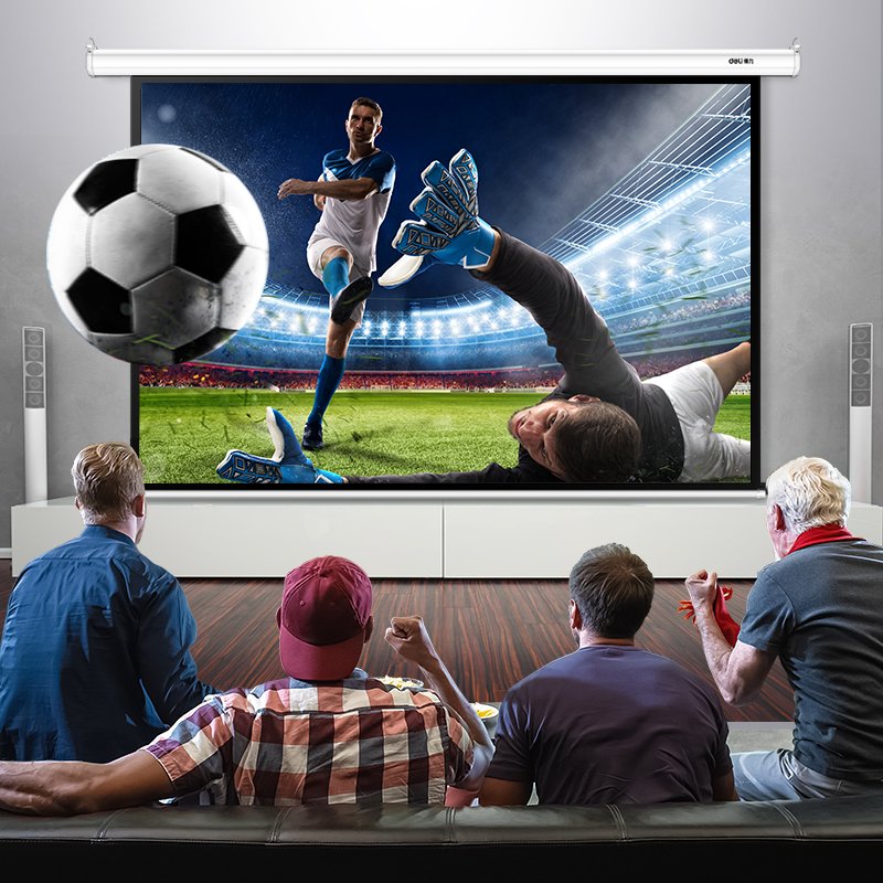 Deli Electric Wall Mounted Projector Screen - 120inch - 50443 - Image 2
