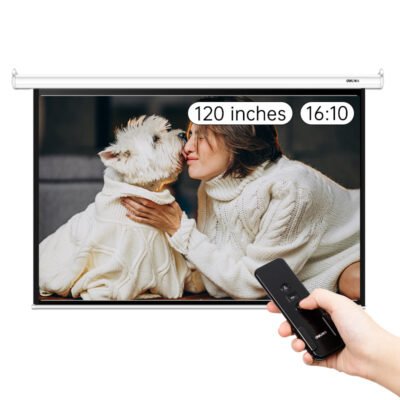 Deli Electric Wall Mounted Projector Screen - 120inch - 50443